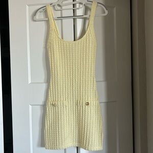 ZARA Yellow Knit Mini Dress